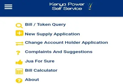KPLC self-service online portal: check postpaid bill.